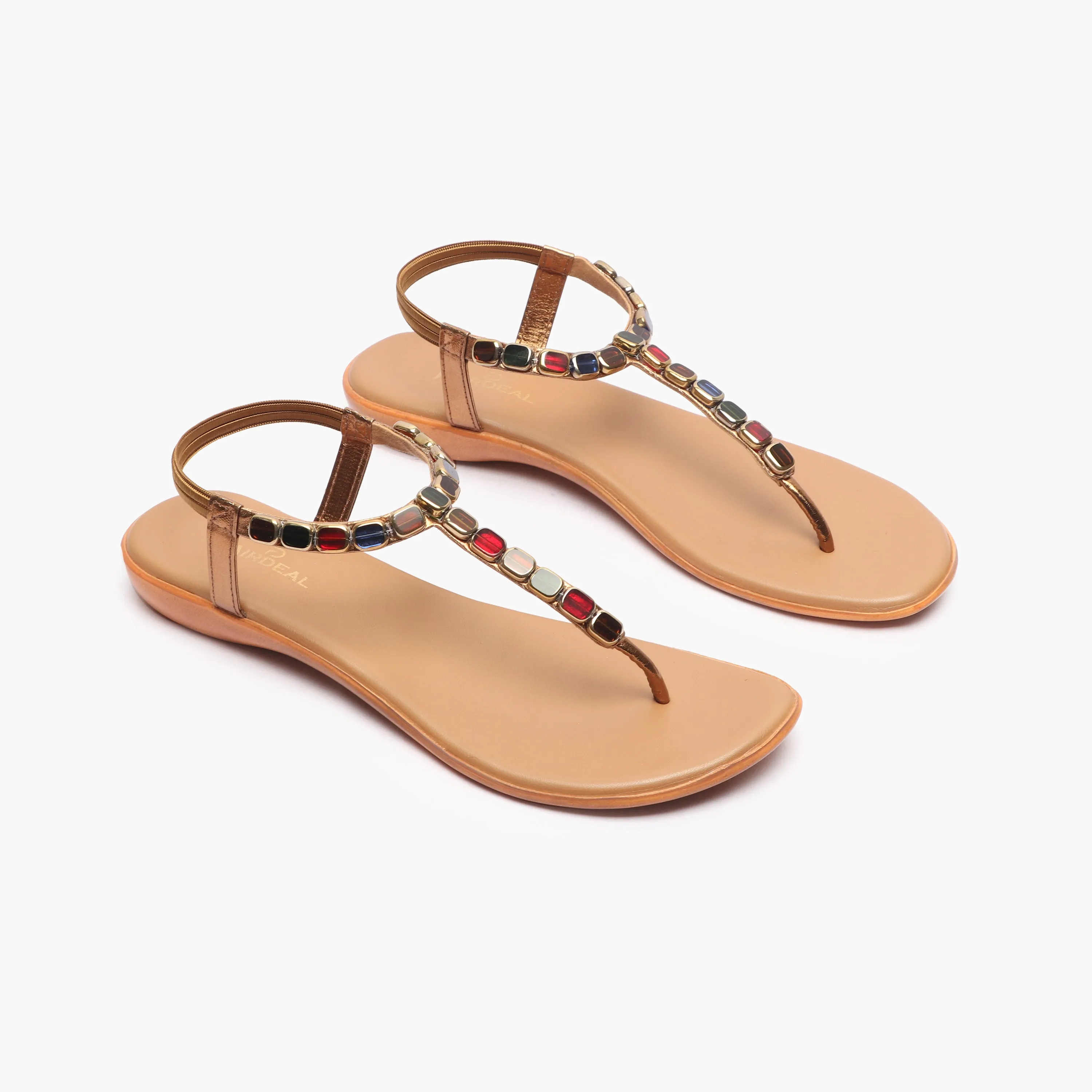 Beaded Flat Sandals