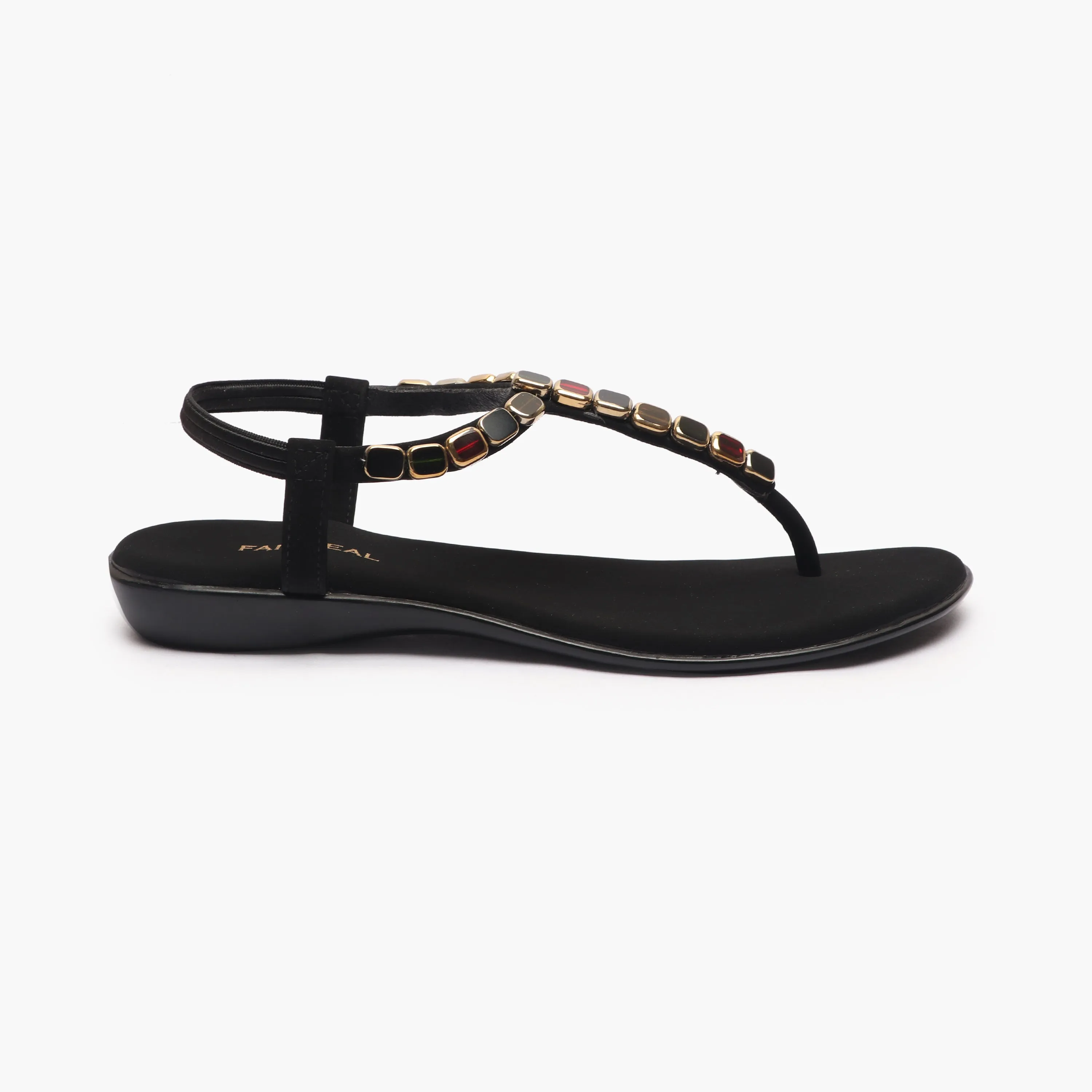 Beaded Flat Sandals