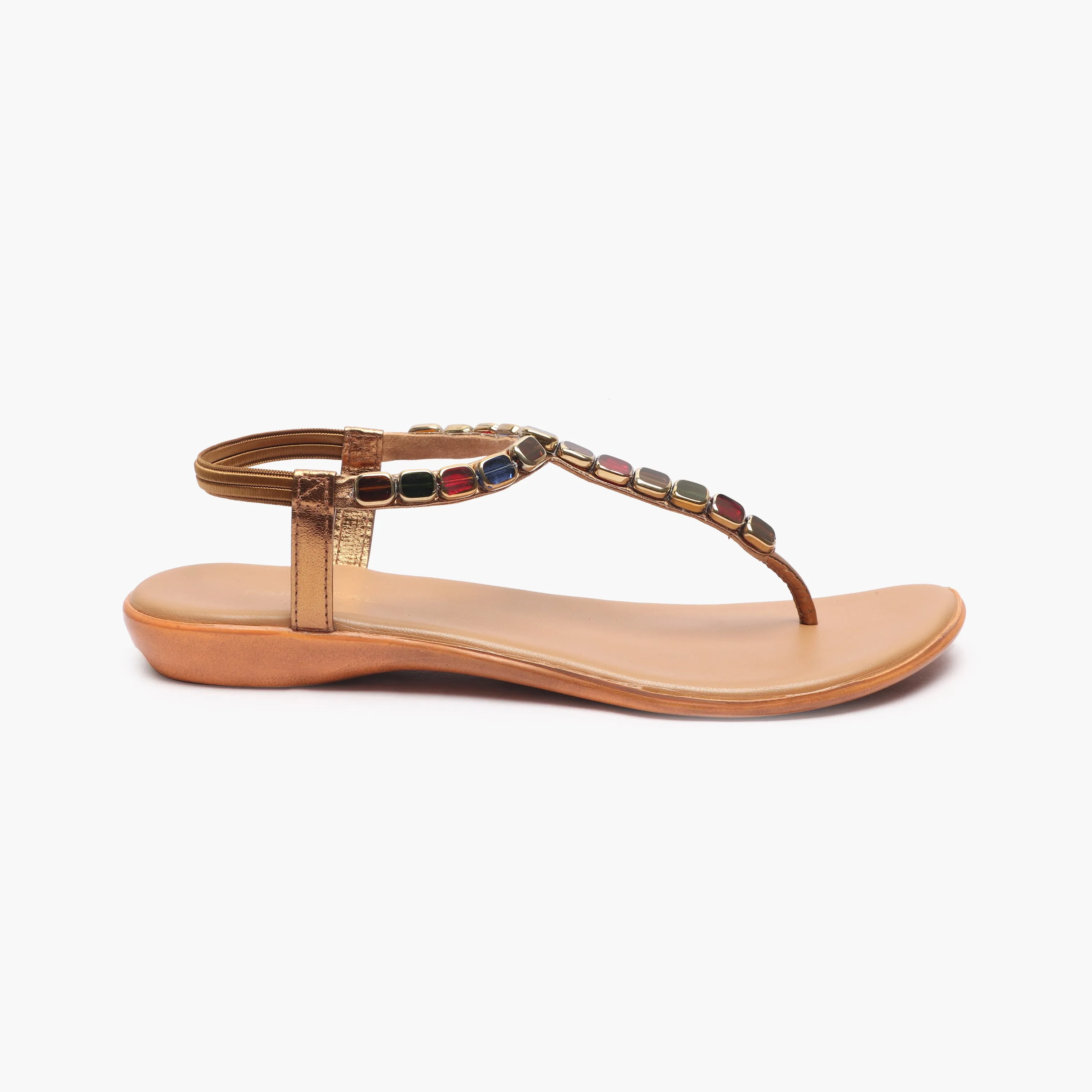 Beaded Flat Sandals