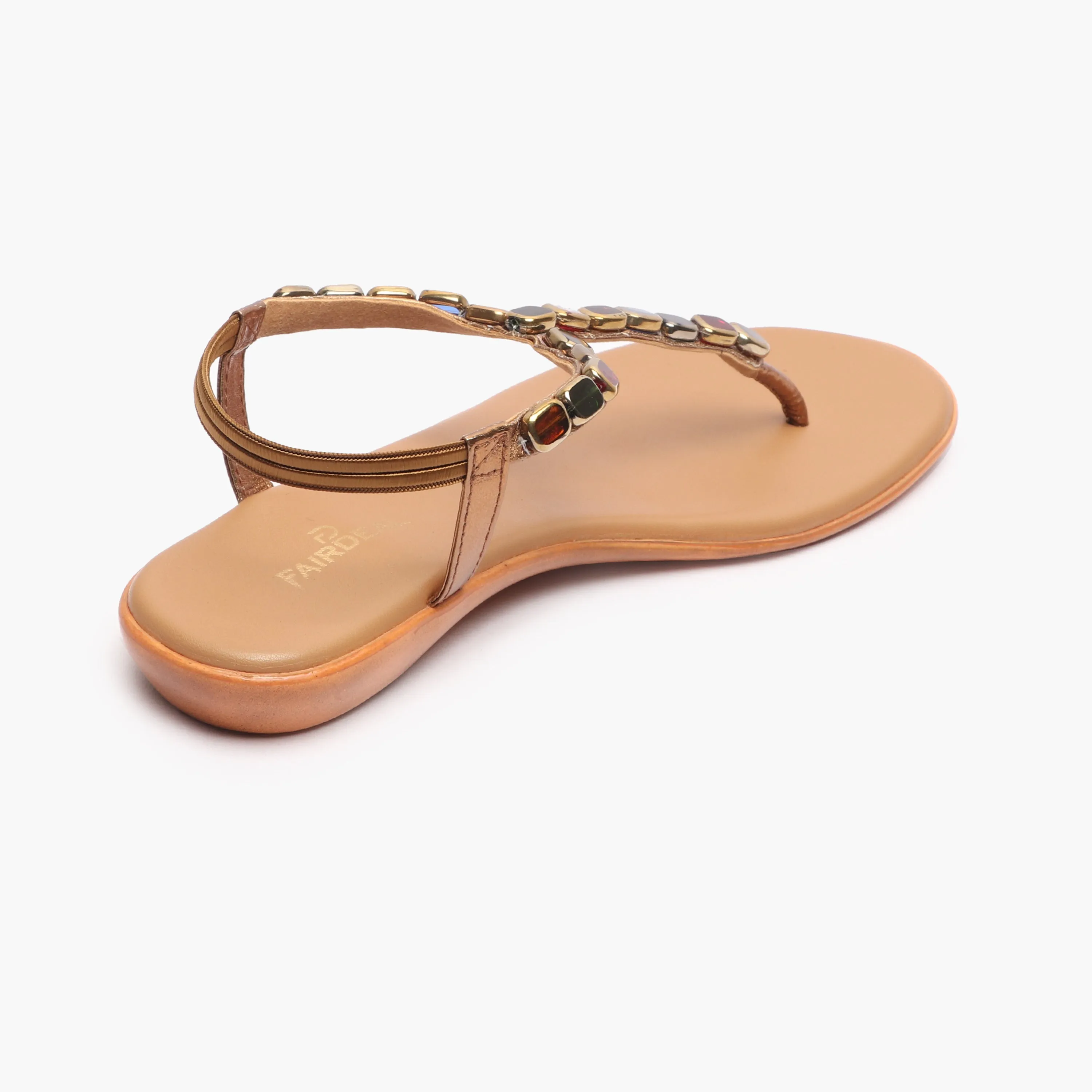 Beaded Flat Sandals