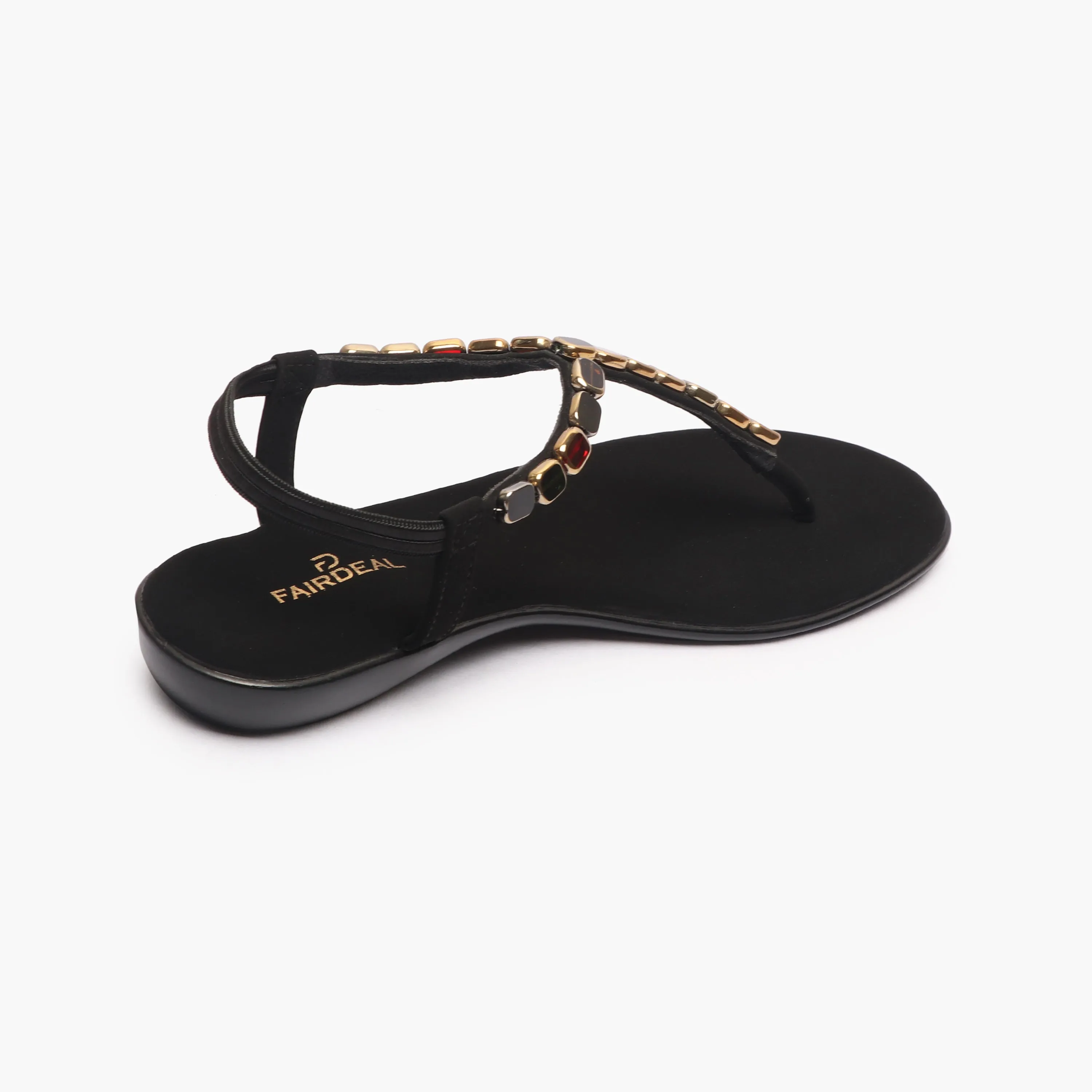 Beaded Flat Sandals