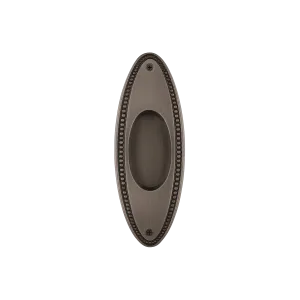 Beaded Flush Pull in Antique Pewter