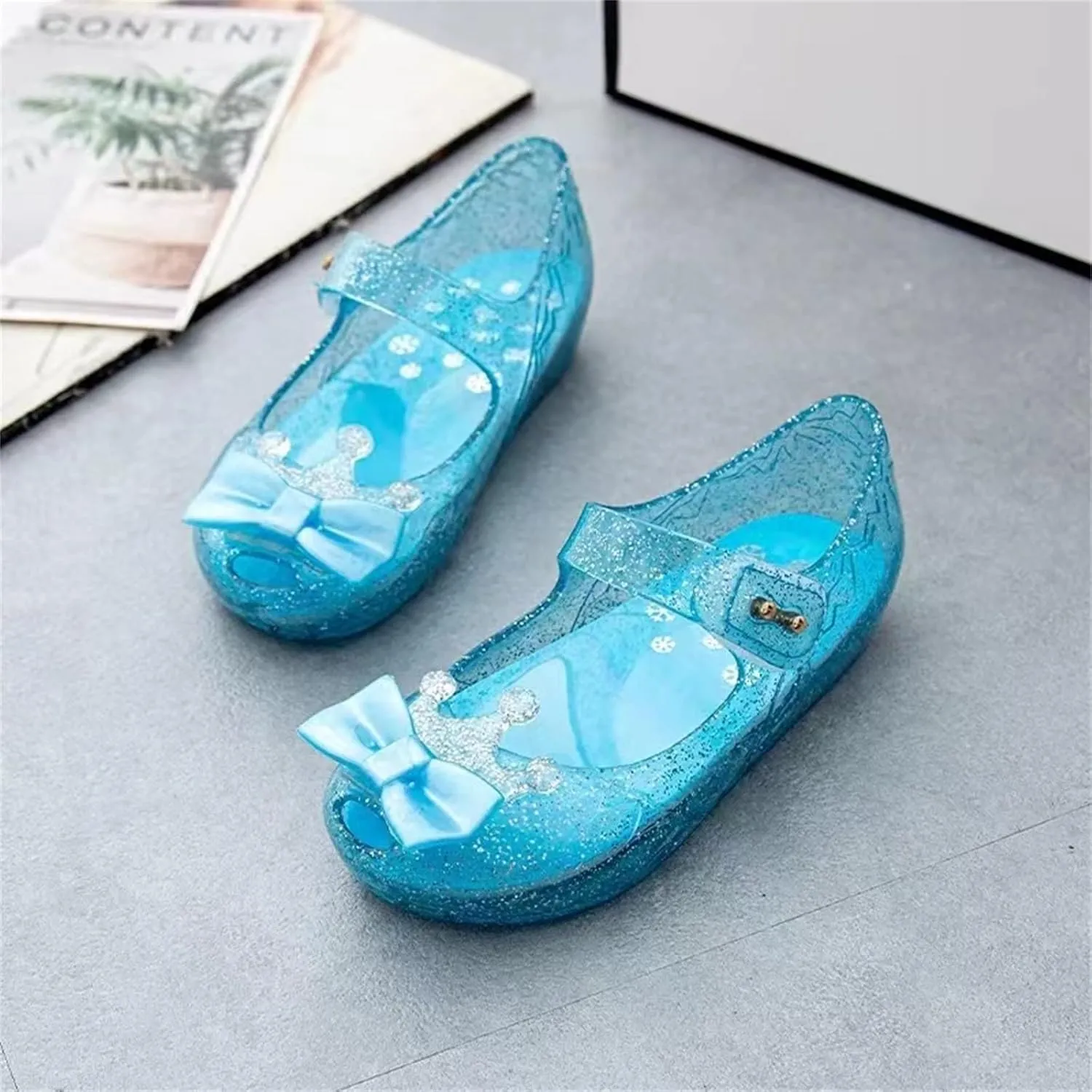 Boy Shoes Size 1 Girls Shoes Crown Flash Diamond Crystal Soft Sole Non Slip Baby Walking Shoes Light up