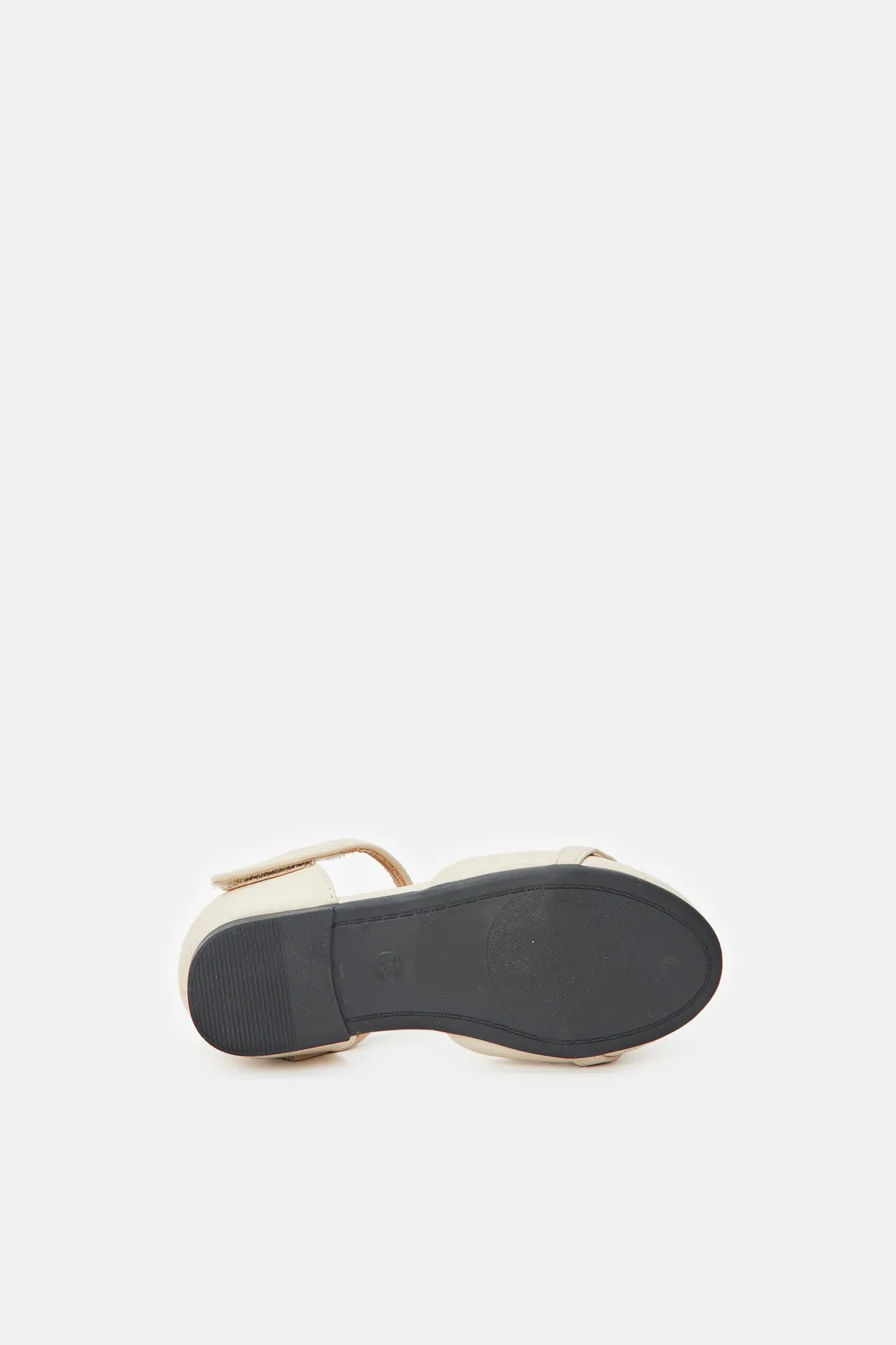 Girls Beige Buckle Sandals