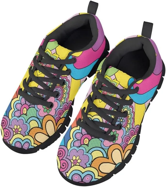 Judtueit Butterfly Lace Up Sports Shoes, Lightweight & Breathable Air Shoe, Jogger Sneakers(Toddler/Little Kid/Big Kid)