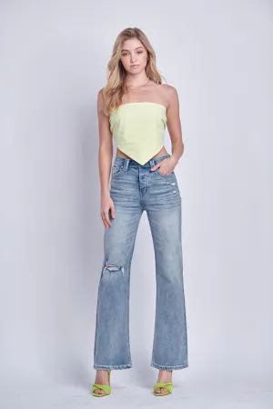Mary 90's Vintage Stretch Wide Jeans