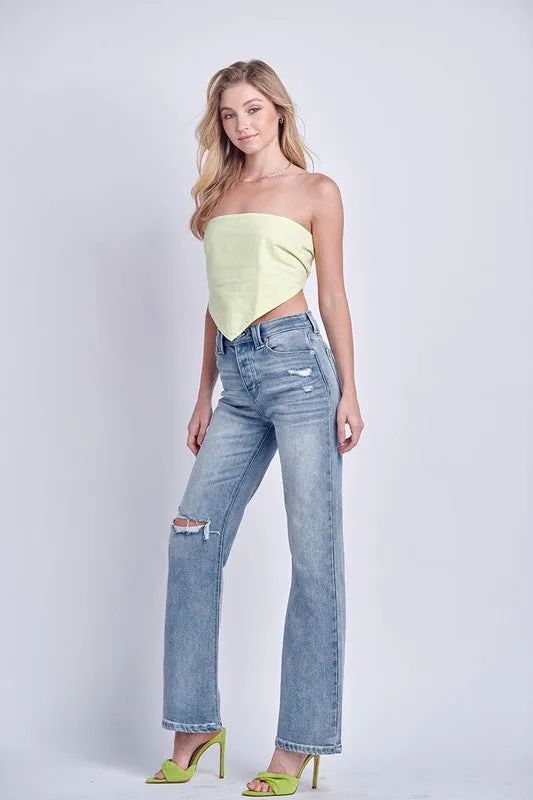 Mary 90's Vintage Stretch Wide Jeans