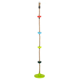 Multicolor Kid Climbing Rope Disc Swings Seat Set with Platforms Outdoor Toys Playset for Playground Backyard