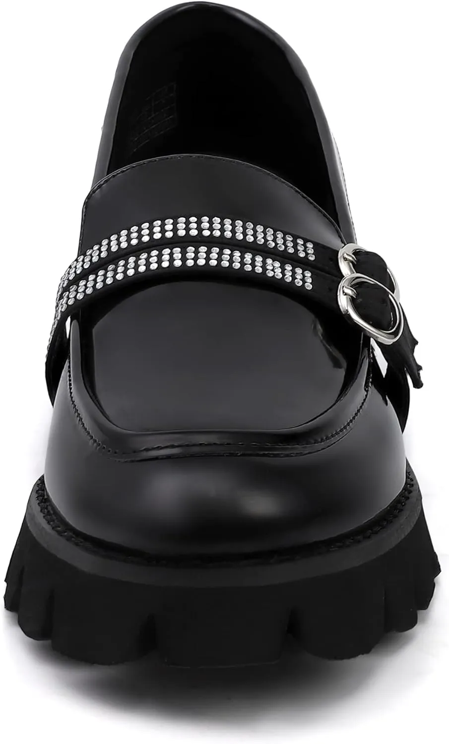 SPR&JOY Women's Loafers Platform Chunky Heel Slip-on Round Toe Loafer Shoes Comfort Penny Casual Fashion Work Shoes
