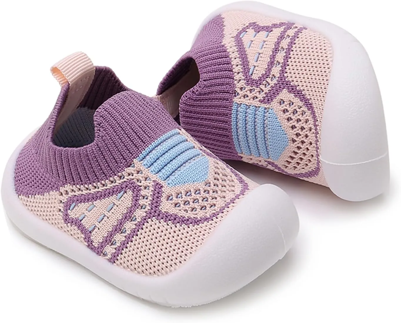 WILLFUN Toddler Boy Girl Mesh Sneakers Baby Knitted Walking Shoes Infant Soft Sole Trainers 1-3 Year-Old Little Kid Breathable Outdoor Shoes
