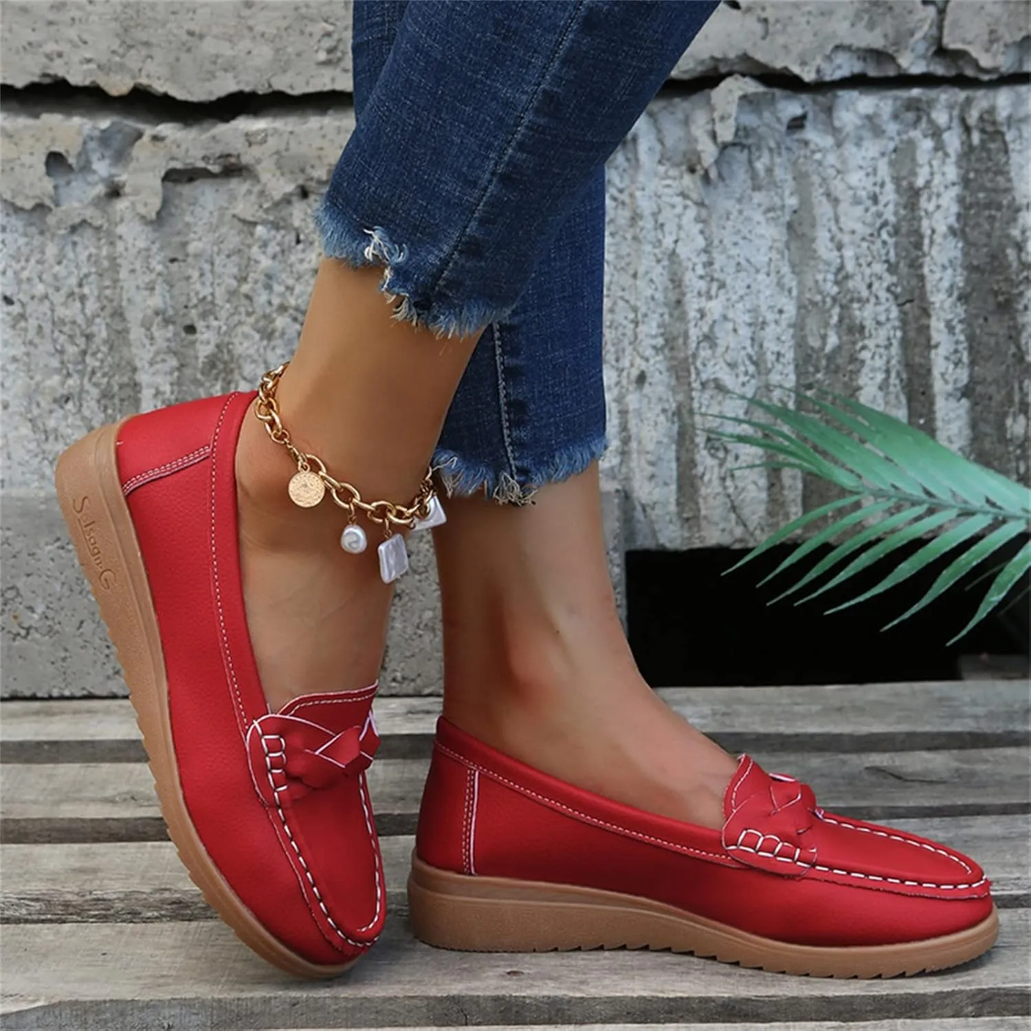 Women’s Loafer Comfortable Office Shoes Dressy Flat Shoes Slip On Shoes Business Shoes Comfy Casual Loafer Work Shoes