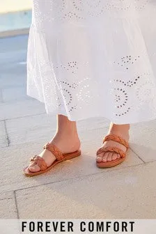 Womens Next Buy Forever Comfort® Plaited Mule Sandals